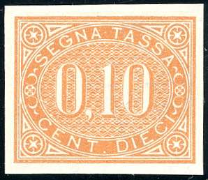 1869 - 10 cent. bruno arancio, ... 