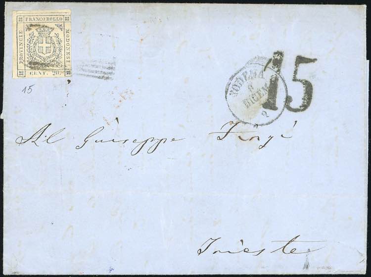 1859 - 15 cent. ardesia violaceo ... 