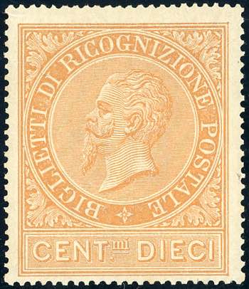 1874 - 10 cent. ocra arancio (1), ... 