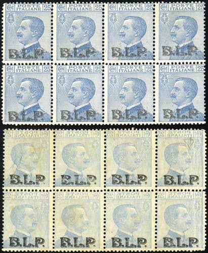 1922 - 25 cent., soprastampa BLP ... 