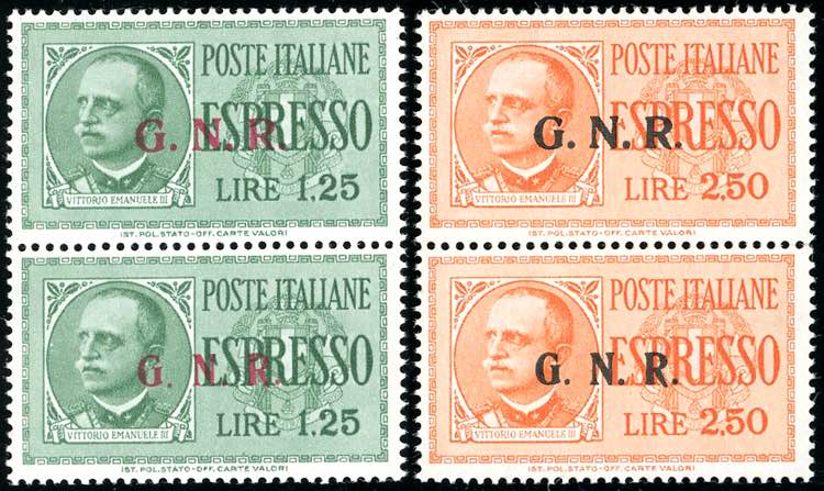 1943 - 1,25 lire, 2,50 lire ... 