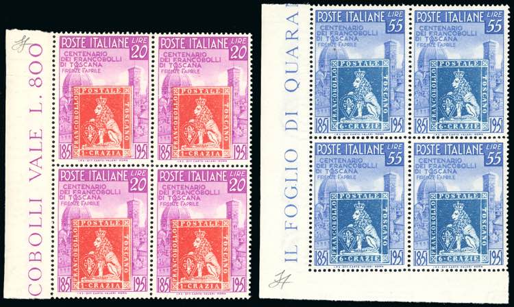 1951 - Toscana (653/654), blocchi ... 