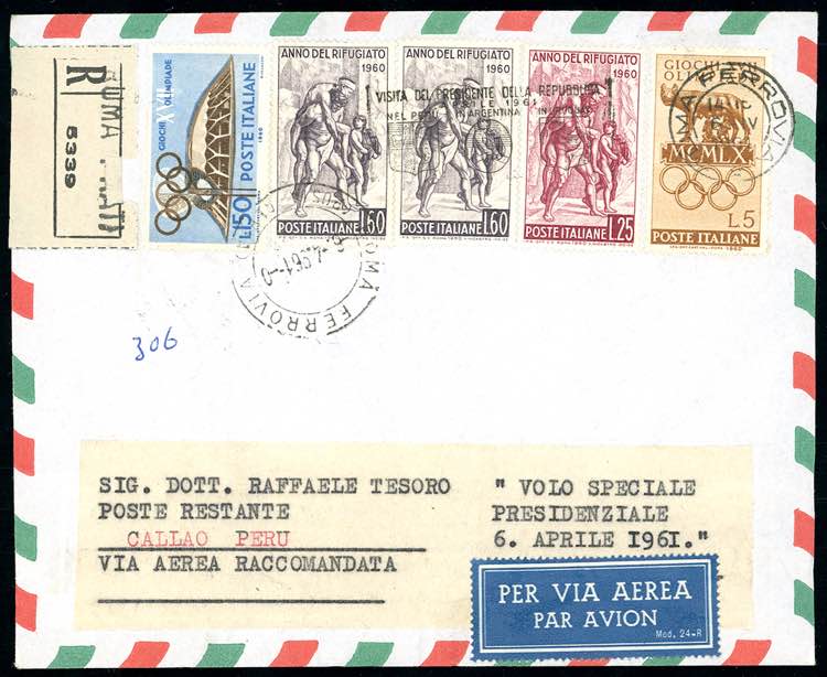 1961 - Aerogramma raccomandato da ... 