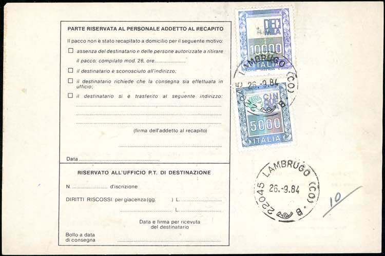 1984 - 10.000 lire Alti Valori, ... 