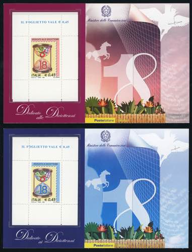 2006 - Diciottenni, foglietti ... 