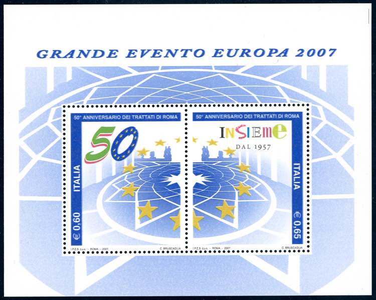 2007 - Trattati di Roma, foglietto ... 