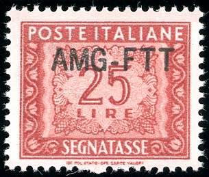 SEGNATASSE 1954 - 25 lire, nuovo ... 
