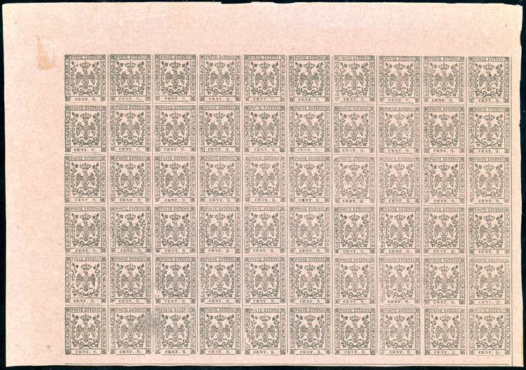 1855 - 9 cent. violetto grigio, ... 
