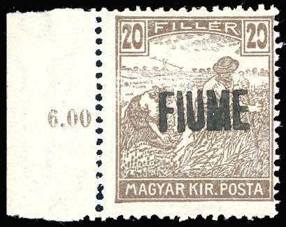 FIUME 1918 - 20 f. soprastampato a ... 