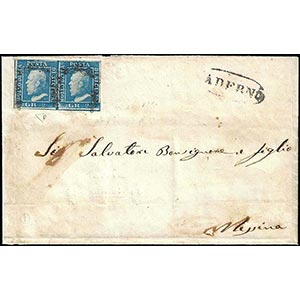 1859 - 2 grana azzurro, I tavola, coppia con ... 