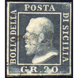 1859 - 20 grana grigio ardesia (13), ... 