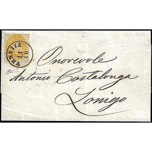 1863 - 2 soldi giallo, dent. 14 (36), ... 