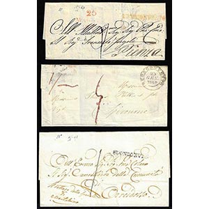 1831/1849 - Tre lettere prefilateliche in ... 