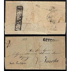 1835 - Lettera prefilatelica da Livorno ... 