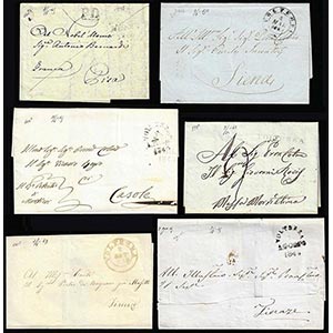 1841/1854 - Sei lettere prefilateliche o non ... 