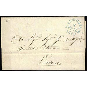 1845 - Lettera prefilatelica da Campiglia ... 