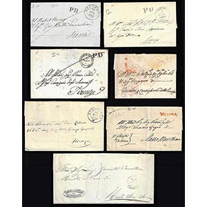 1845/1855 - Sette lettere prefilateliche o ... 