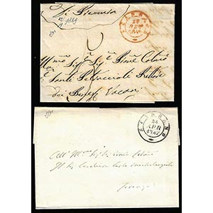 1847/1849 - Una lettera e una sovracoperta ... 