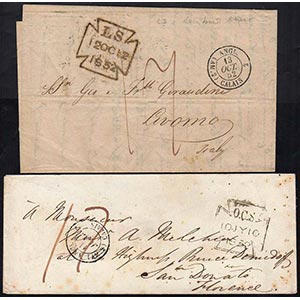 INCOMING MAIL GRAN BRETAGNA 1852 - Due ... 