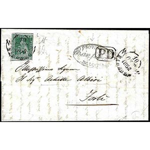 1854 - 4 crazie verde su grigio (6), ... 
