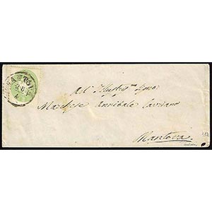 1863 - 3 soldi verde, dent. 14 (37), ... 