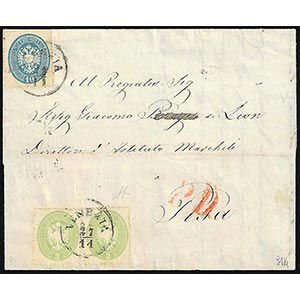 1863 - 3 soldi verde, due esemplari, 10 ... 
