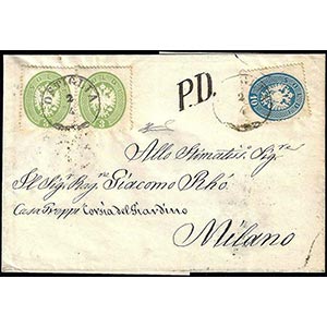 1864 - 3 soldi verde, coppia, 10 soldi ... 