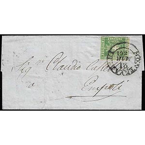1861 - 5 cent. verde (18), margine destro ... 