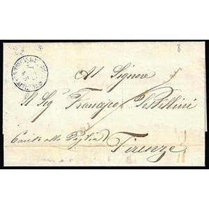 1859 - Lettera in franchigia della Posta ... 