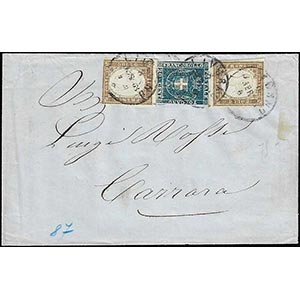 1861 - 20 cent. azzurro (20), in ... 