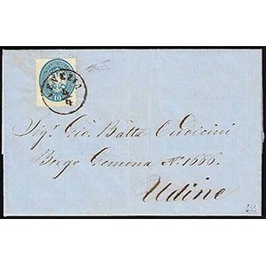 1864 - 10 soldi azzurro, dent. 14 (39), ... 