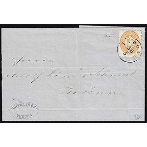 1864 - 15 soldi bruno, dent. 14 (40), ... 