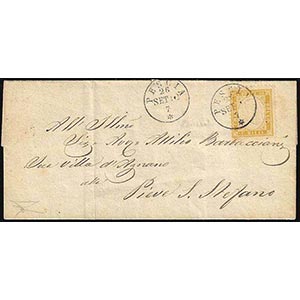 1862 - 10 cent. bistro giallastro (1), non ... 