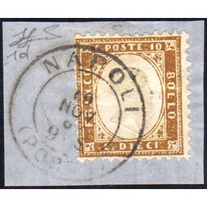 1862 - 10 cent. bruno scuro (1d), perfetto, ... 