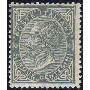1863 - 5 cent. De La Rue, tiratura di Londra ... 