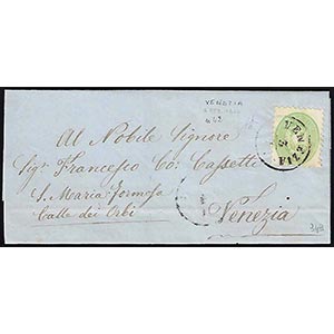 1866 - 3 soldi verde, dent. 9 1/2 (42), ... 