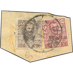 1906 - 40 cent. Floreale, falso per posta di ... 