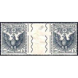 1915 - 15 + 5  cent. grigio, Pro Croce Rossa ... 