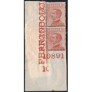 1922 - 30 cent. Michetti (127), doppia ... 