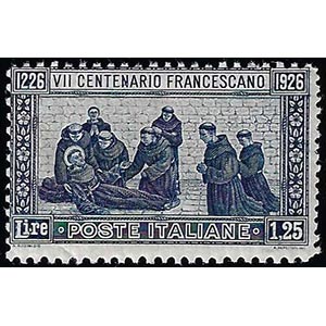 1926 - 1,25 lire S.Francesco, dent. 11 da 3 ... 