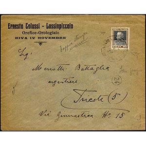 1928 - 50 cent. Parmiggiani, doppia stampa ... 