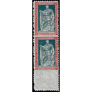 1928 - 25 cent. Filiberto, coppia verticale ... 
