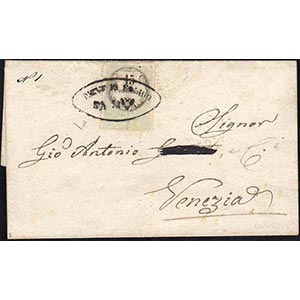 1854 - 15 cent., marca da bollo tipografica ... 