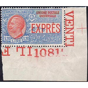 1922 - 1,20 lire non emesso (8), angolo di ... 