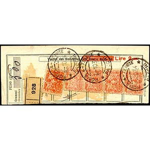 1934 - 25 cent. rosso, Assicurazioni ... 