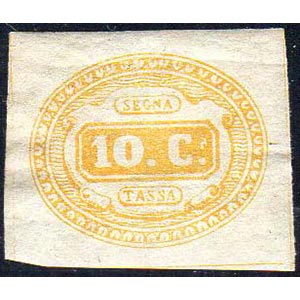 1863 - 10 cent. ocra (1a), nuovo, gomma ... 