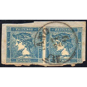1851 - 3 cent. Mercurio azzurro, I tipo (1), ... 
