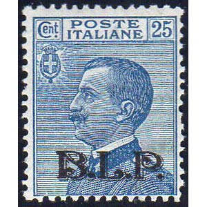 1922/23 - 25 cent., soprastampa BLP del II ... 