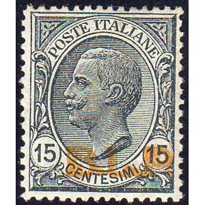 1923 - 15 cent. Leoni, soprastampa BLP del ... 