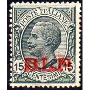 1923 - 15 cent., soprastampa BLP rossa del ... 